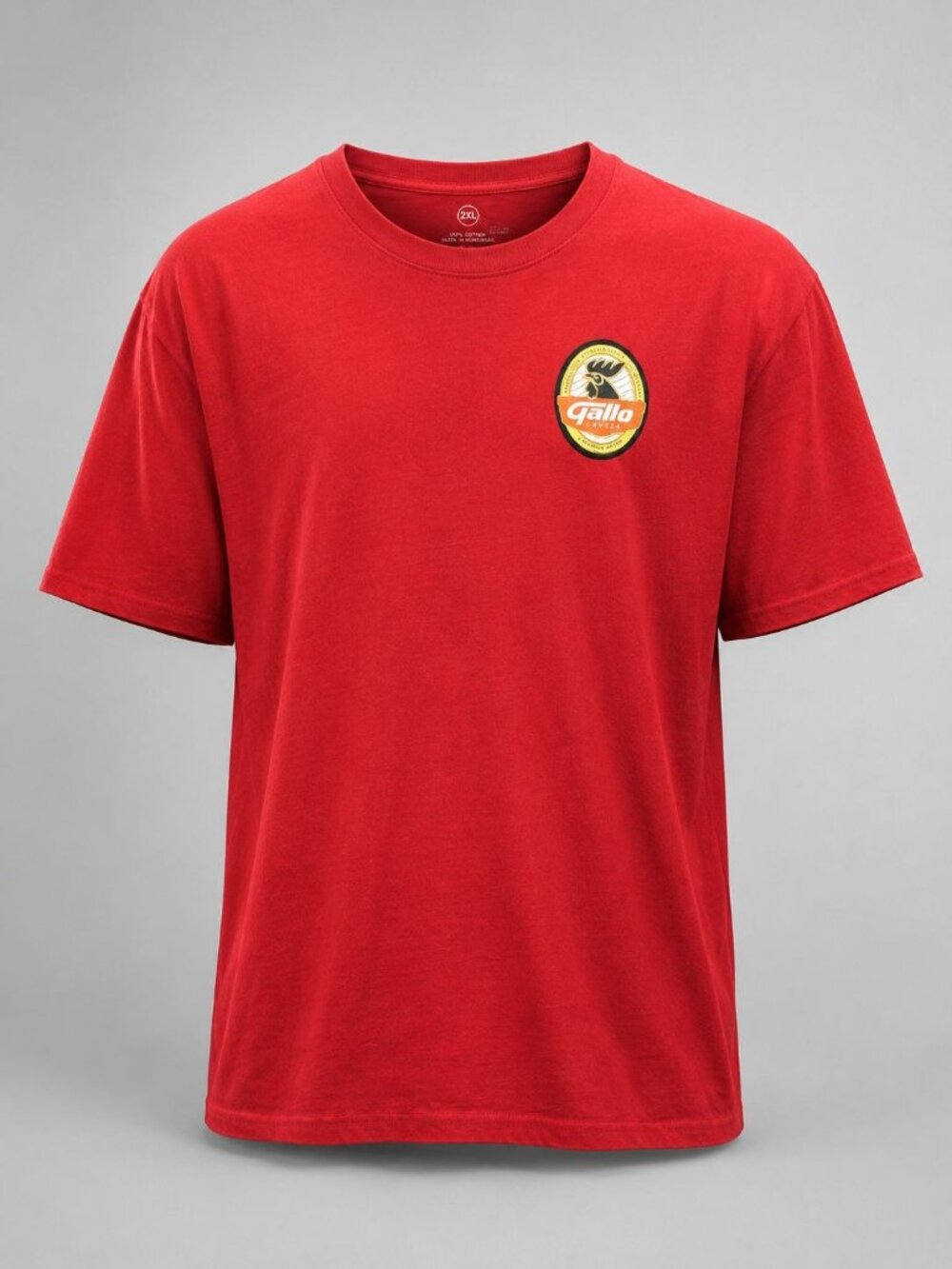 Gallo Cerveza Men's 2XL T-Shirt Red Graphic Short Sleeve Import Guatemalan Beer